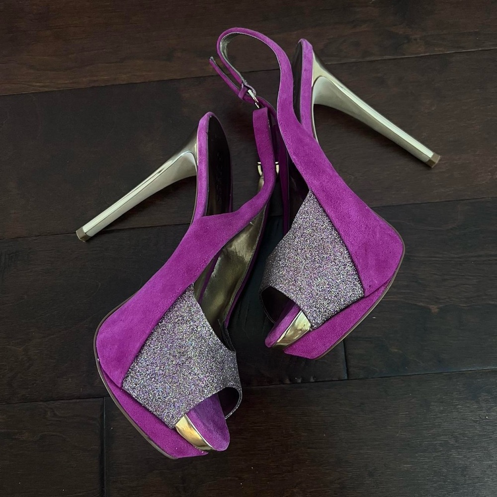 Guess Glitter Platform Stilettos